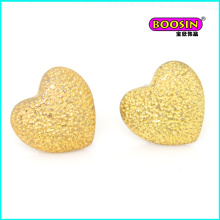 Высокое качество на заказ оптом моды сердце золотые серьги-гвоздики